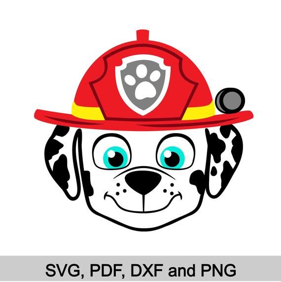Large Marshall Paw Patrol Coloring Page