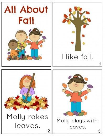 Preschool Fall Book Printables