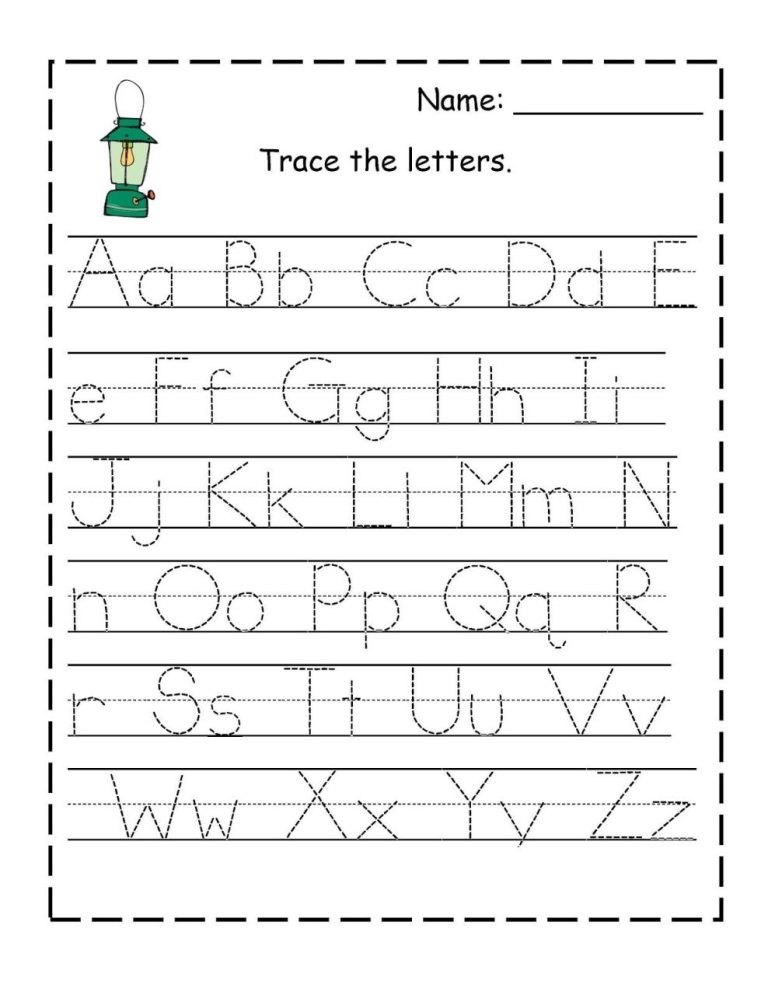 Preschool Handwriting Sheets For Kids