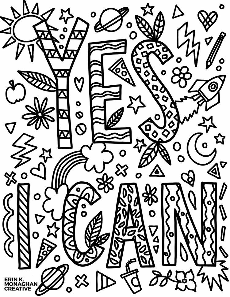 Free Printable Growth Mindset Coloring Pages