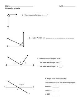 7th Grade Complementary Angles Worksheet