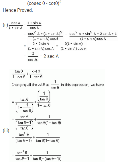 Worksheet For Class 10 Maths Trigonometry Pdf