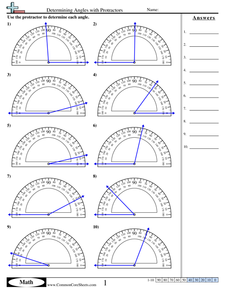 Measuring Angles Using A Protractor Worksheet Pdf
