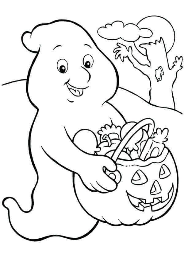 Halloween Coloring Pages For Toddlers Ghost