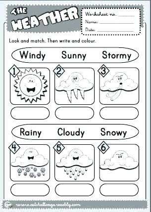 Weather Worksheets For Preschool Pdf