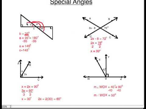 7th Grade Pairs Of Angles Worksheet