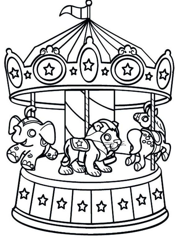Easy Carnival Coloring Pages