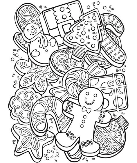 Christmas Cookie Coloring Pages