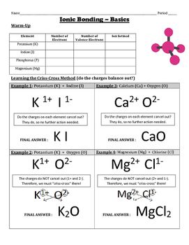 Answer Key Chemical Bonding Worksheet