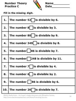 Divisibility Rules Worksheet Pdf With Answers
