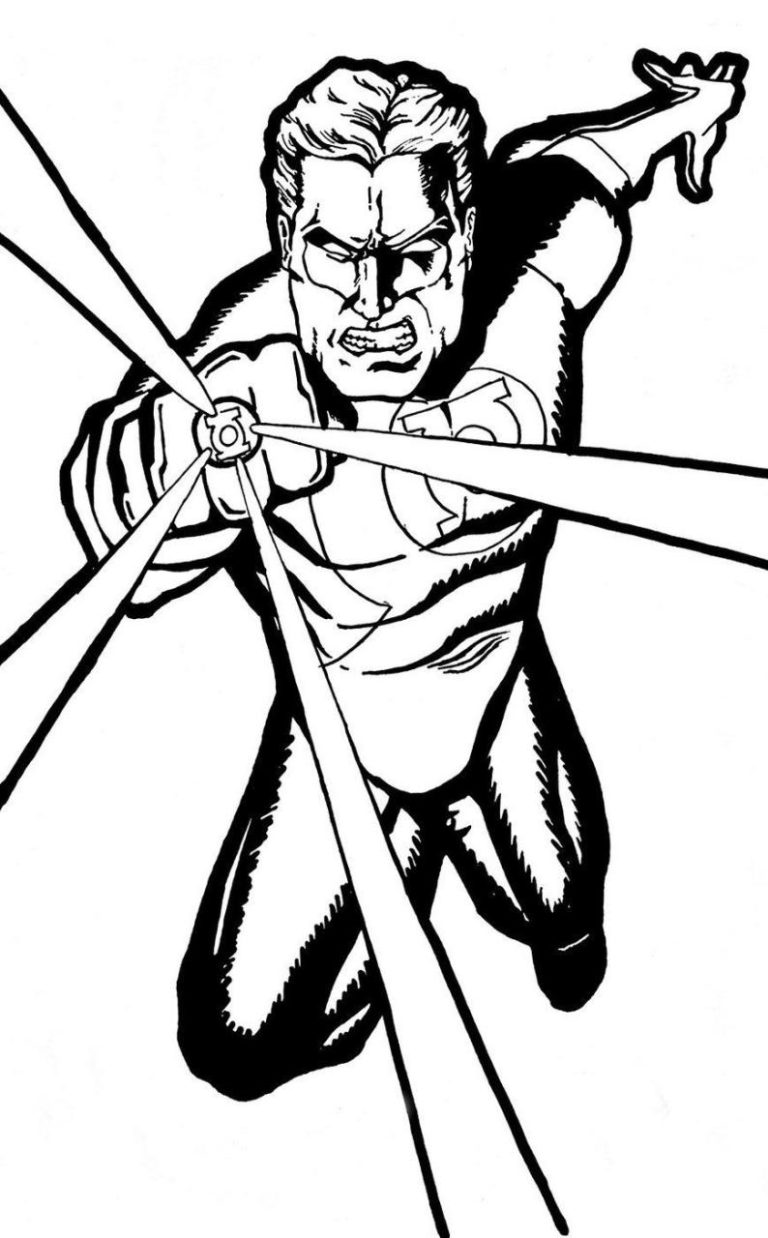 Black Green Lantern Coloring Pages