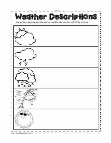 1st Grade Weather Worksheets For Kids