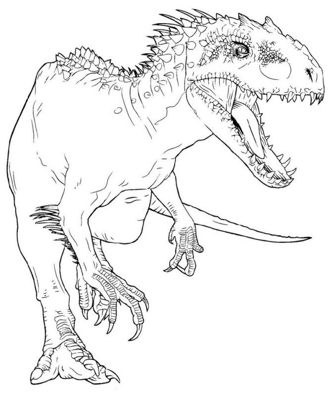 Indominus Rex Coloring Pages Free