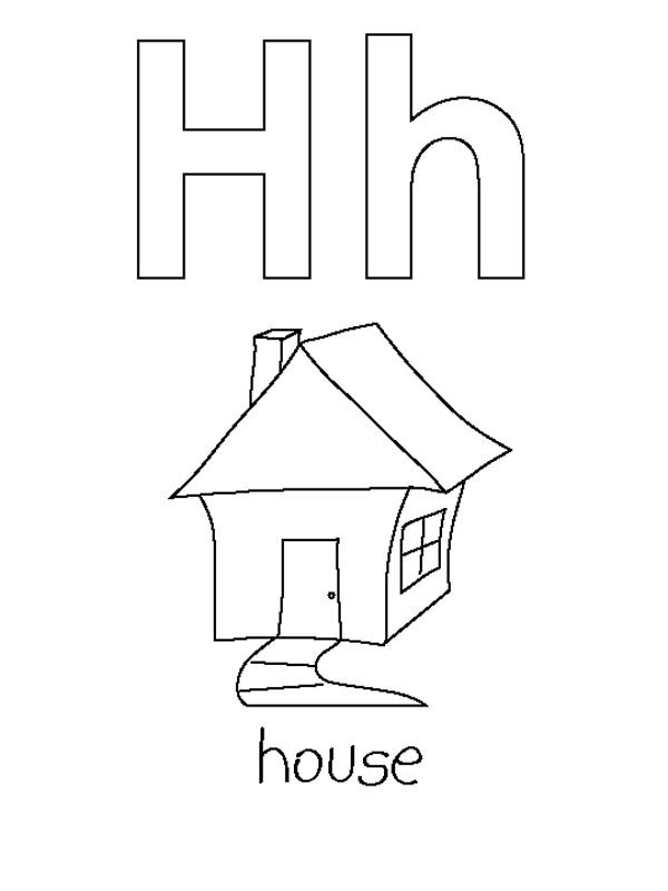Letter H Coloring Pages For Kids