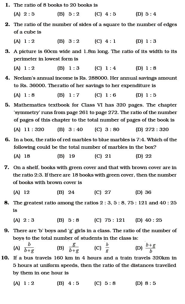 Ratio And Proportion Worksheets With Answers