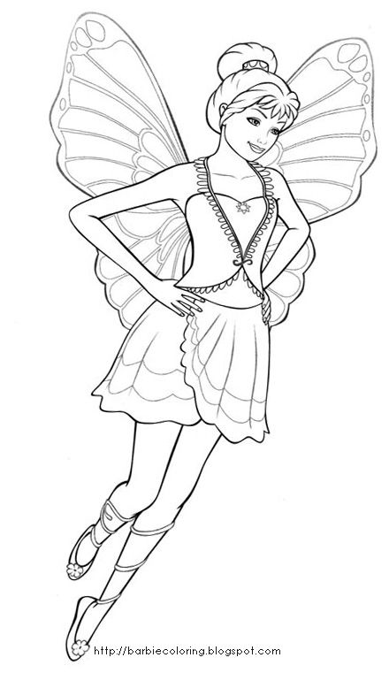 Fairy Barbie Printable Coloring Pages