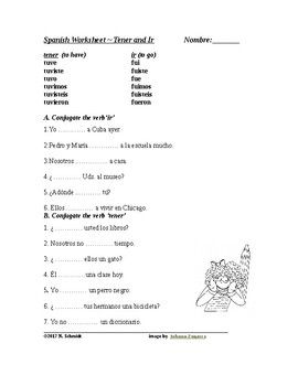 Irregular Present Tense Verbs Spanish Worksheet