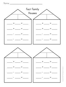 Blank Fact Family Worksheets Pdf