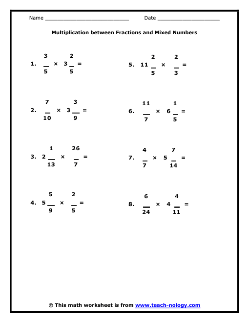 Sixth Grade Printable Multiplication Worksheets 6th Grade