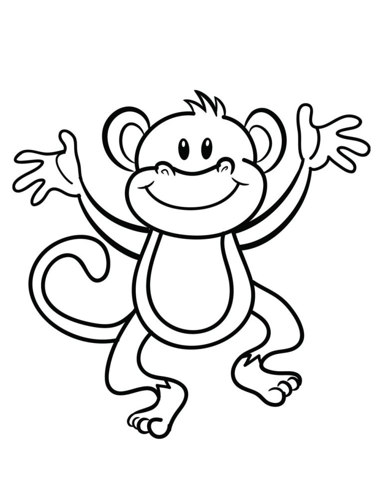 Monkey Coloring Pictures To Print