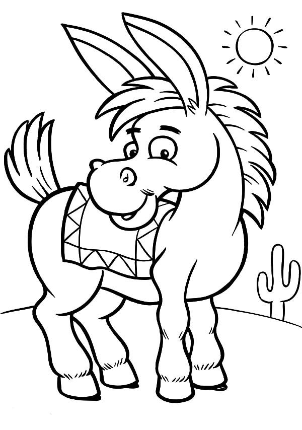 Donkey Coloring Pages For Kids