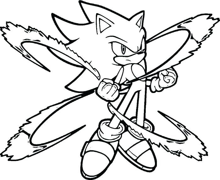 Dark Super Sonic Coloring Pages