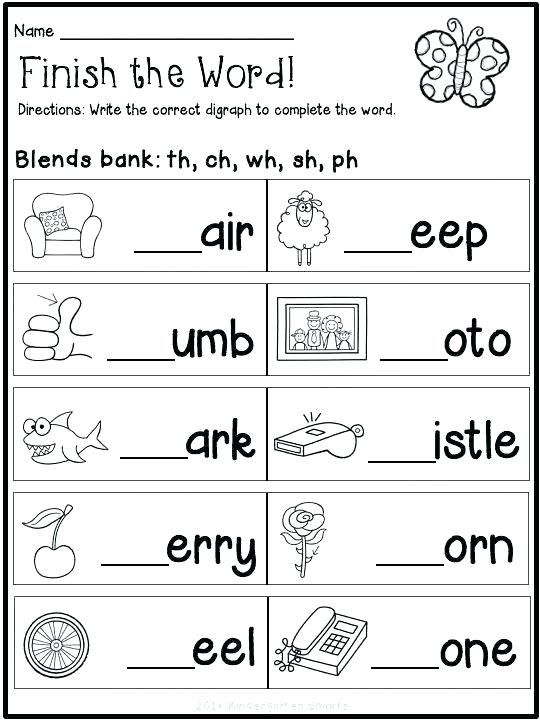 Kindergarten Nursery English Worksheets Pdf