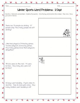 3 Digit Addition Word Problems Without Regrouping