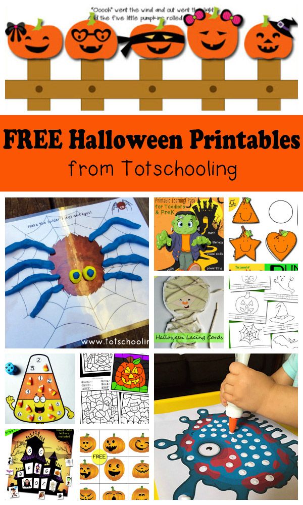 Preschool Halloween Printables For Toddlers