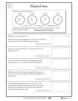 Free Printable Elapsed Time Worksheets