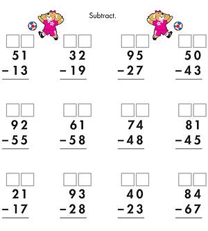 Subtraction With Regrouping Free Printable Worksheets