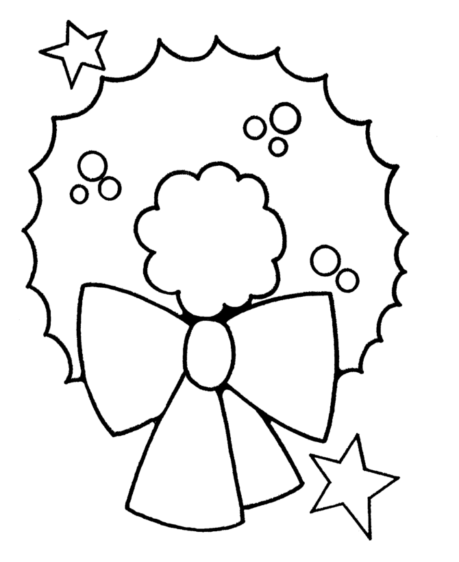 Easy December Coloring Pages