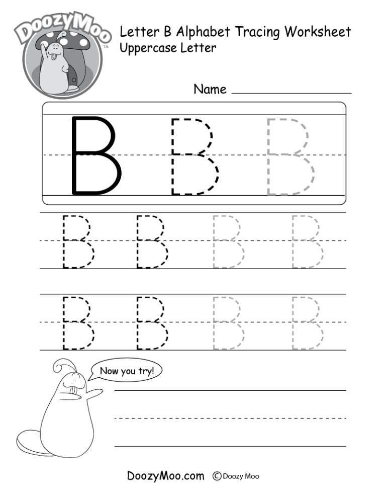 Letter B Worksheets For Kindergarten Pdf