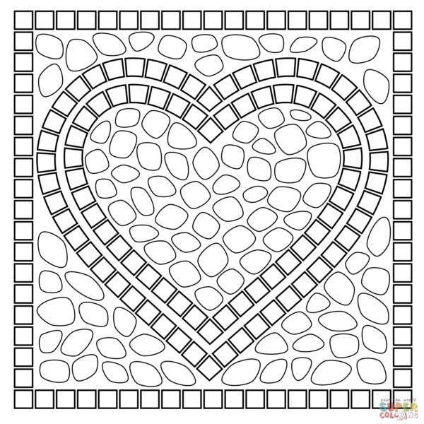 Mosaic Coloring Pages Printable