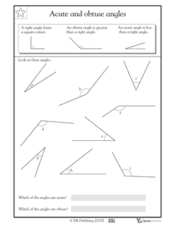 Naming Angles Worksheet 4th Grade