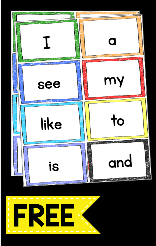 Free Printable Pre K Sight Words Flash Cards
