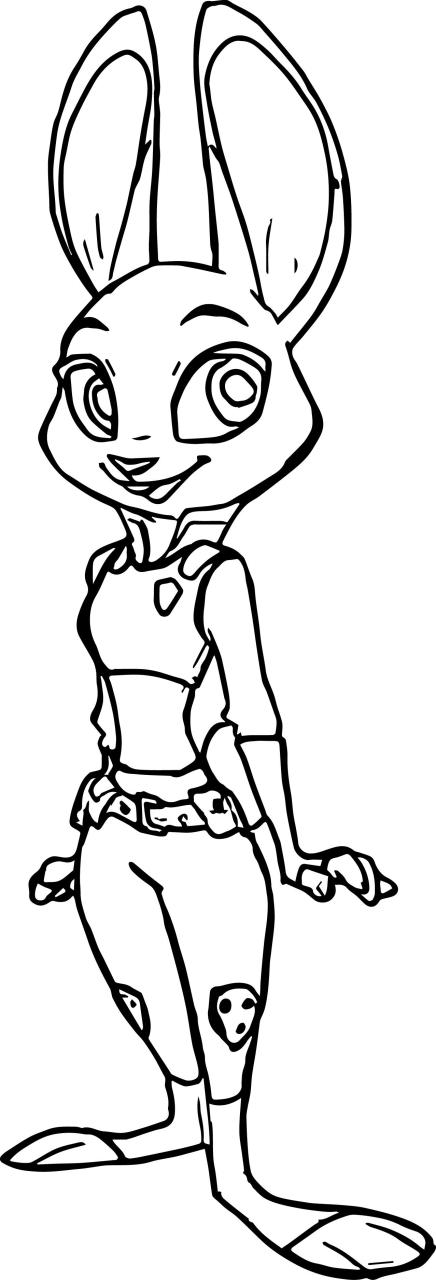 Judy Hopps Zootopia Coloring Pages