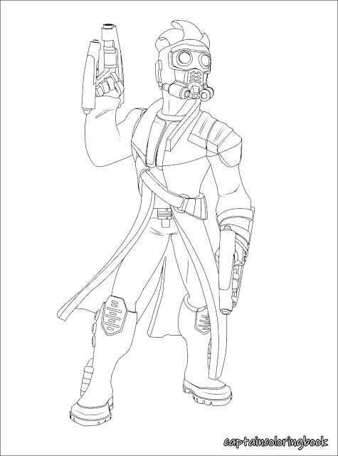 Star Lord Guardians Of The Galaxy Coloring Pages