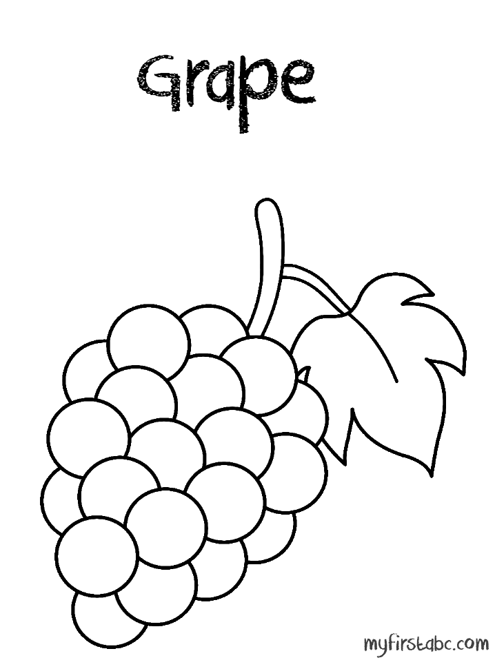 Grapes Coloring Pages Printable