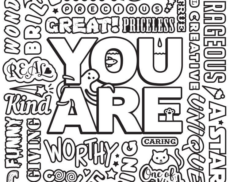 Simple Inspirational Quotes Coloring Pages