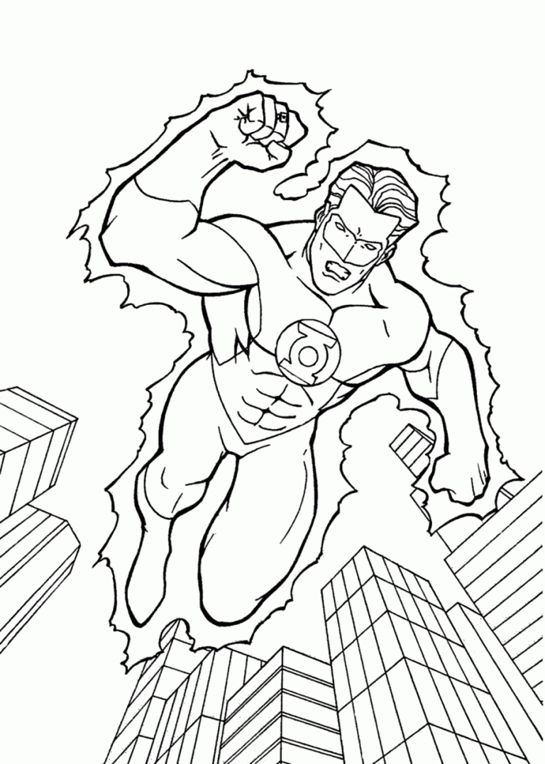 Justice League Green Lantern Coloring Pages