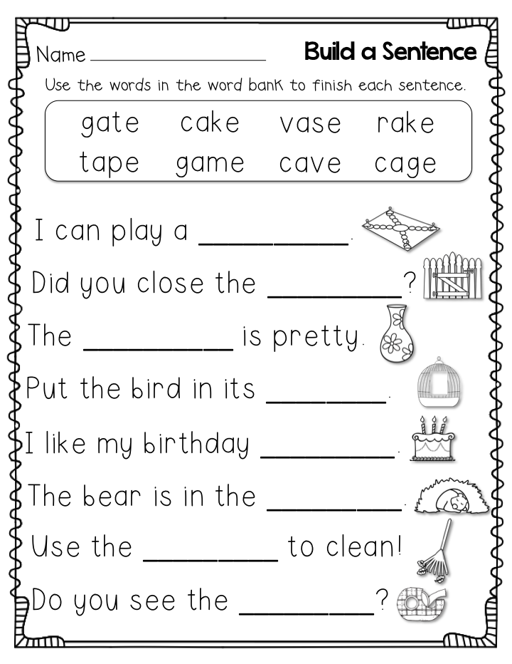 First Grade English Worksheets For Grade 1 Pdf