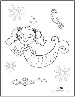 Cute Mermaid Coloring Pages To Print