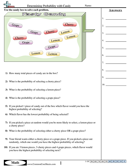 Probability Worksheets With Answers Pdf