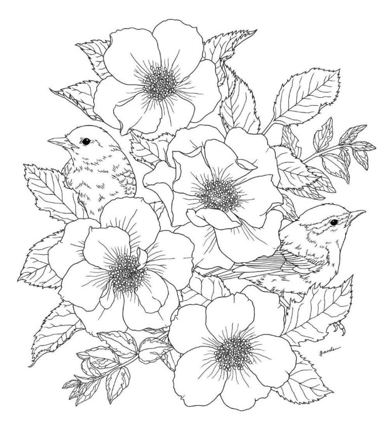 Coloring Book Pictures Of Flowers