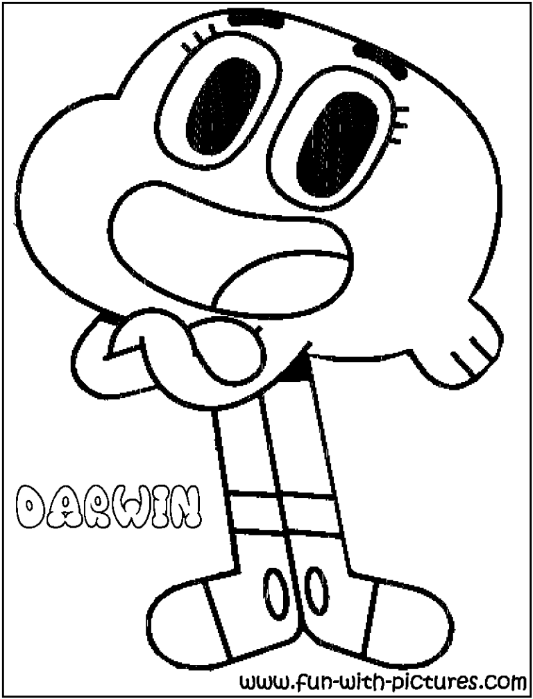 Cartoon Gumball Coloring Pages