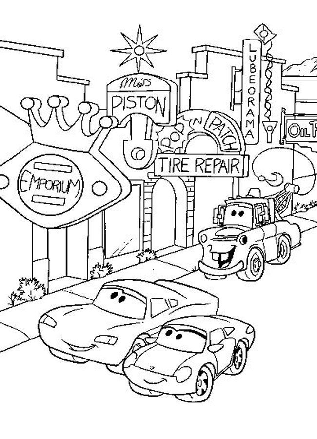 Disney Cars Coloring Pages Free Printable