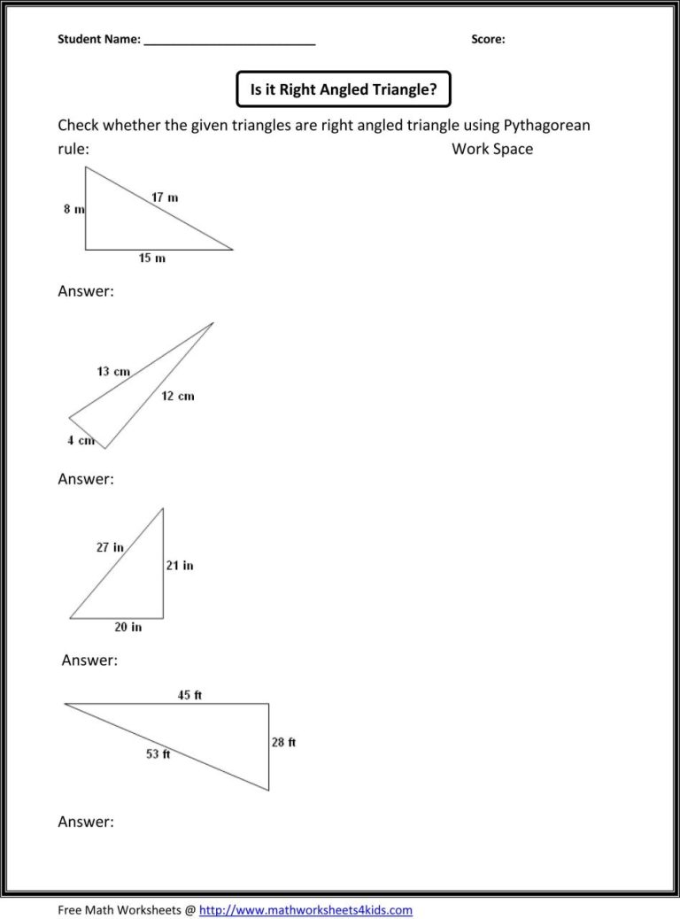 8th Grade Geometry Angles Worksheet