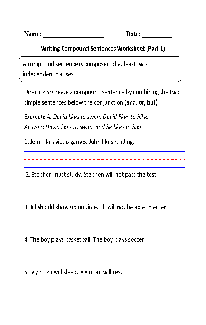 Fun With Complex Sentences Worksheet Answers