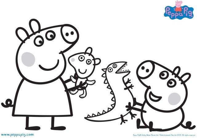 Peppa Pig Playground Coloring Pages